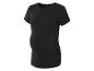 T-shirt noir de grossesse, style simple et élégant.