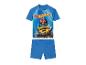 Ensemble de bain Hot Wheels pour enfant : t-shirt et short bleu.