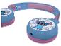 Casque d'écoute bleu avec un design Stitch.