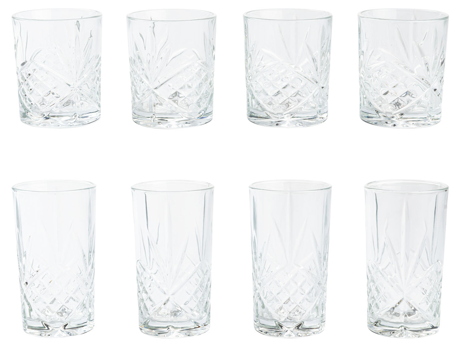ERNESTO® Lot de 4 verres à whisky ou à long drink
