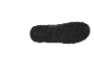 Semelle de chaussure noire avec bande de roulement texturée.