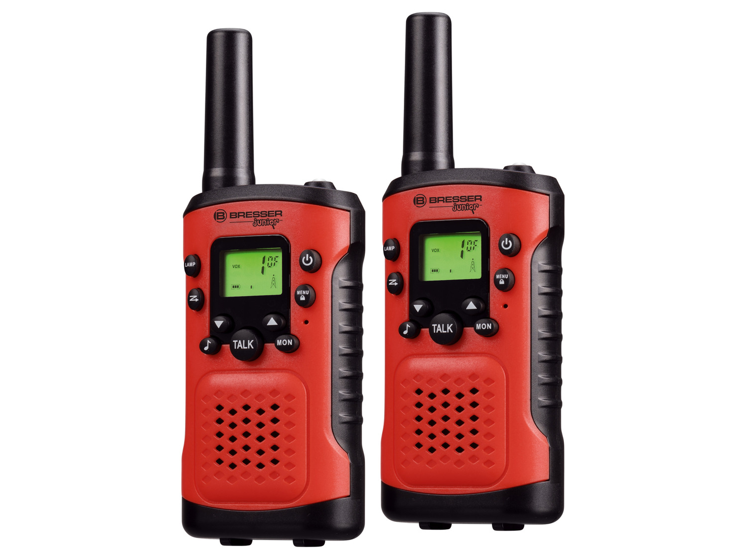 BRESSERJUNIOR Lot de 2 talkie-walkies (Rouge)