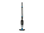 Un aspirateur noir et bleu.