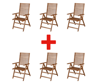 LIVARNO home Lot de 6 fauteuils SEVILLA