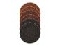 Pads de ponçage ronds en noir et marron