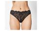 Un string noir en dentelle.