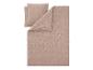 Parure de lit housse de couette et taie d'oreiller motif cachemire rose.