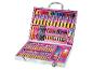 Coffret créatif Crelando : crayons, feutres, pastels et aquarelles.