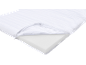 Surmatelas en mousse blanche avec fermeture éclair ouverte