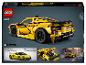 Boîte du modèle LEGO Technic 42205 Corvette avec détails de la voiture et capture d'écran du jeu.