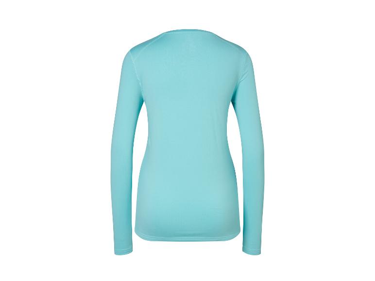 T-shirt de sport turquoise à manches longues pour femme