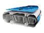 Coupe transversale d'une planche de paddle gonflable montrant sa construction multicouche.