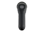 Scanner de codes-barres portable noir avec un bouton gris sur le dessus.