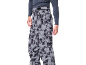 Pantalon cargo camouflage gris pour homme avec poches et fermeture éclair noire.