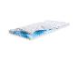 Un matelas blanc avec un rembourrage en mousse bleue.
