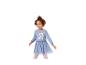 Petite fille en robe bleue La Reine des Neiges avec jupe en tulle et image d'Elsa