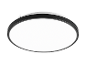 Luminaire de plafond rond moderne avec cadre noir.