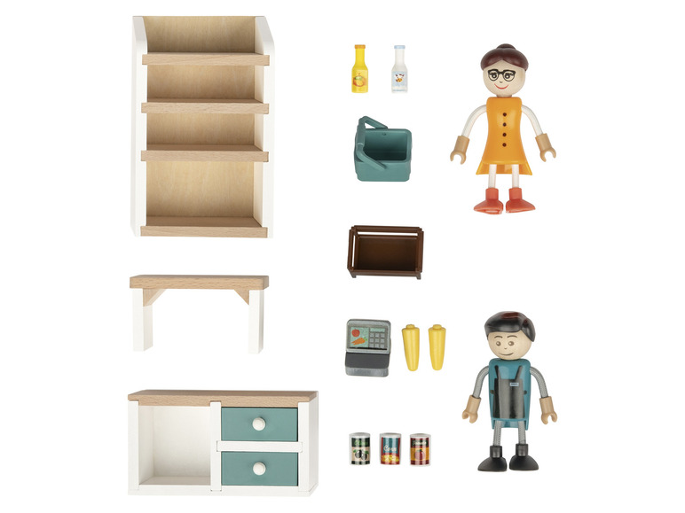 Aller en mode plein écran : Playtive Set de jeu maison de poupées en bois - Image 5