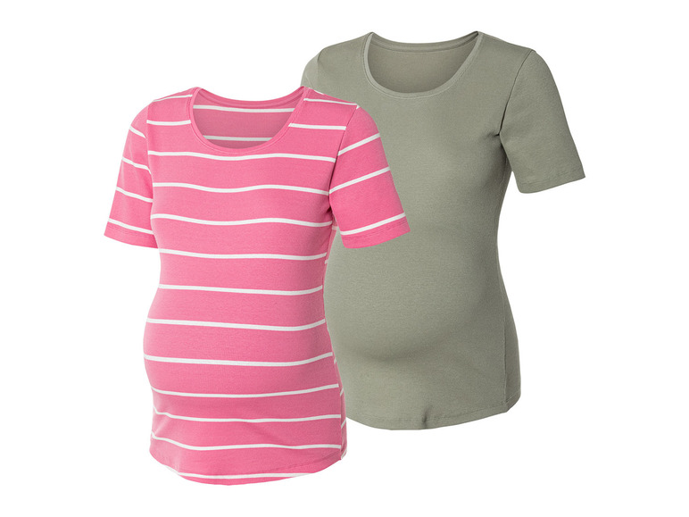 Aller en mode plein écran : esmara® Lot de 2 t-shirts de grossesse côtelés femme - Image 16