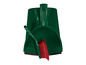 Un balai vert avec une brosse rouge