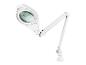 Lampe loupe blanche avec bras réglable et éclairage LED, 220-240V, 6.3W.