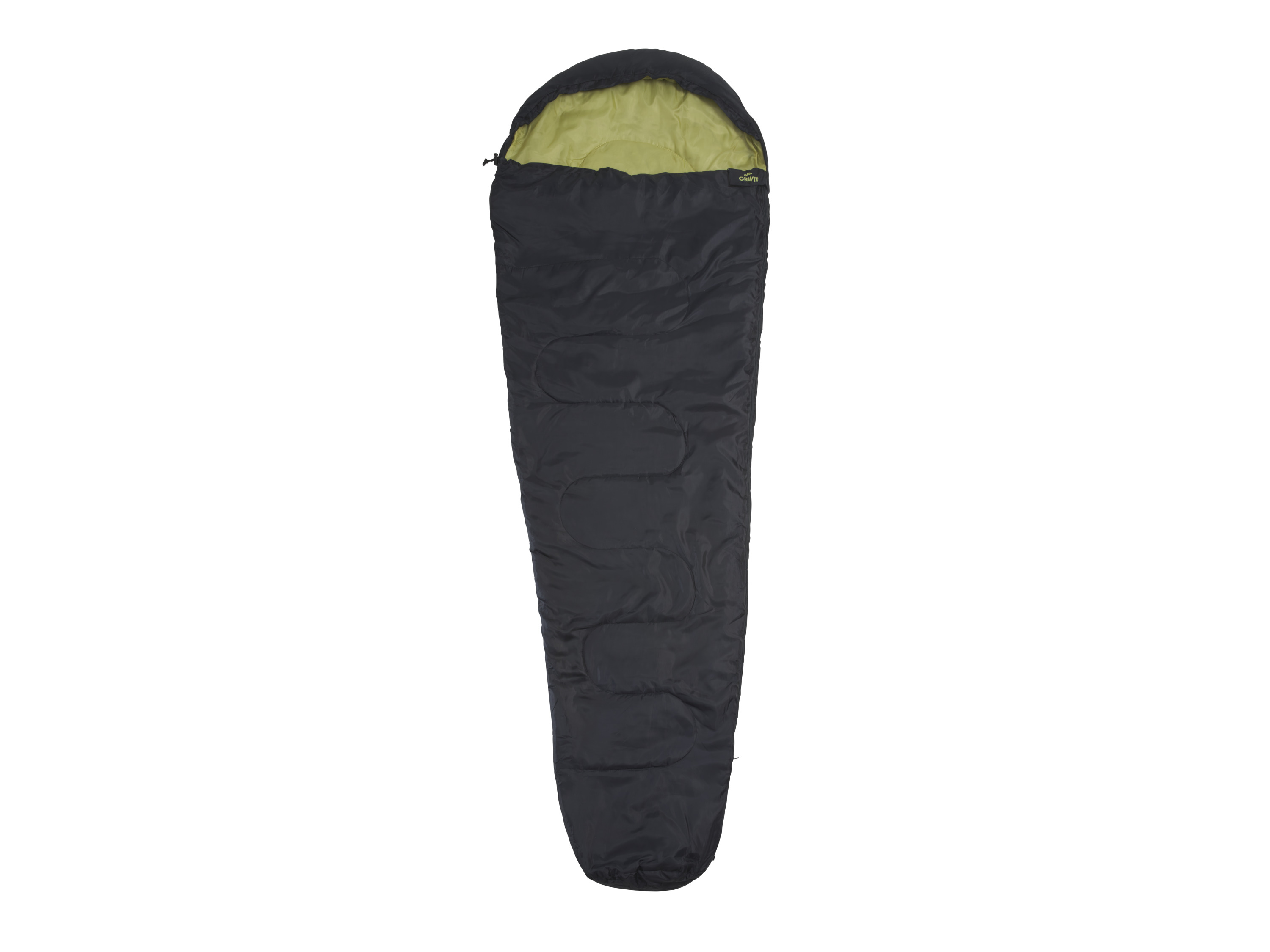 CRIVIT Sac de couchage avec sac de compression à cordon (gris)