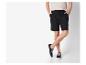 Shorts et baskets noirs pour homme.