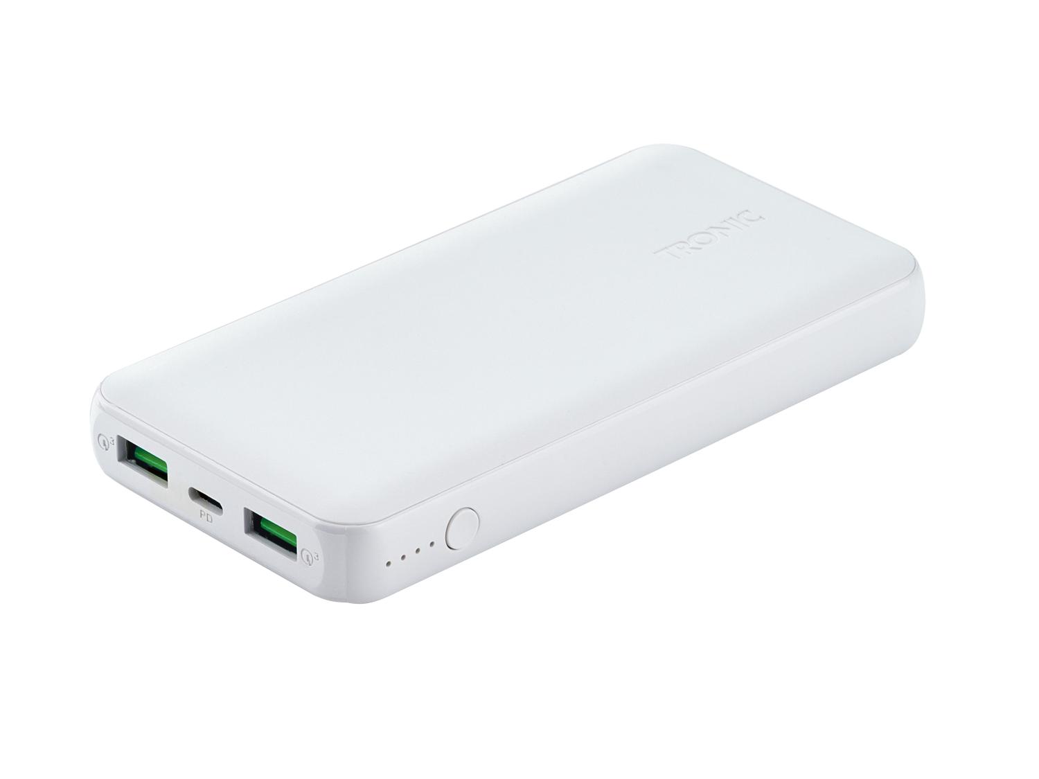 Batterie Externe PowerBank TRONIC TPB10000A2 - 10000 MAh, Couleur Noire - Neuf Sous Blister