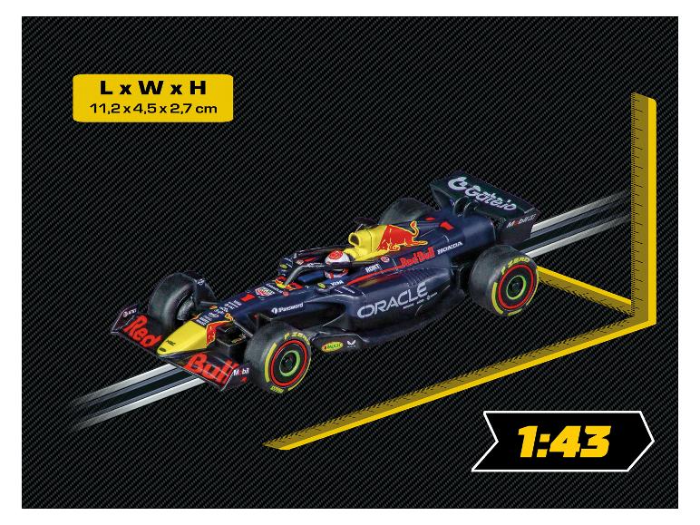 Voiture de circuit CARRERA Oracle Red Bull Racing avec dimensions et échelle 1:43.