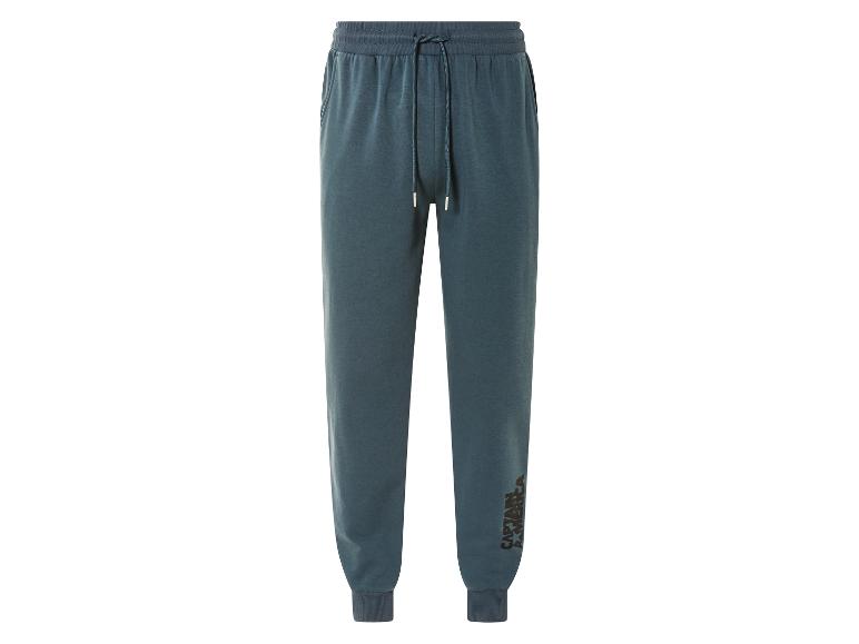 Pantalon de survêtement bleu avec logo Captain America.
