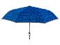 Parapluie bleu à motif géométrique