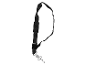 Sangle noire réglable pour épaule avec boucle et mousqueton.