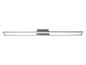 Un luminaire LED de plafond moderne de forme rectangulaire.
