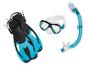 Palmes Cressi, masque et tuba : équipement de plongée bleu.