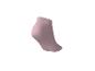 Chaussette de cheville rose unique avec une texture côtelée, sur fond blanc.