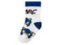 Chaussettes blanches pour enfants avec bord-côte bleu et motif Sonic le Hérisson.