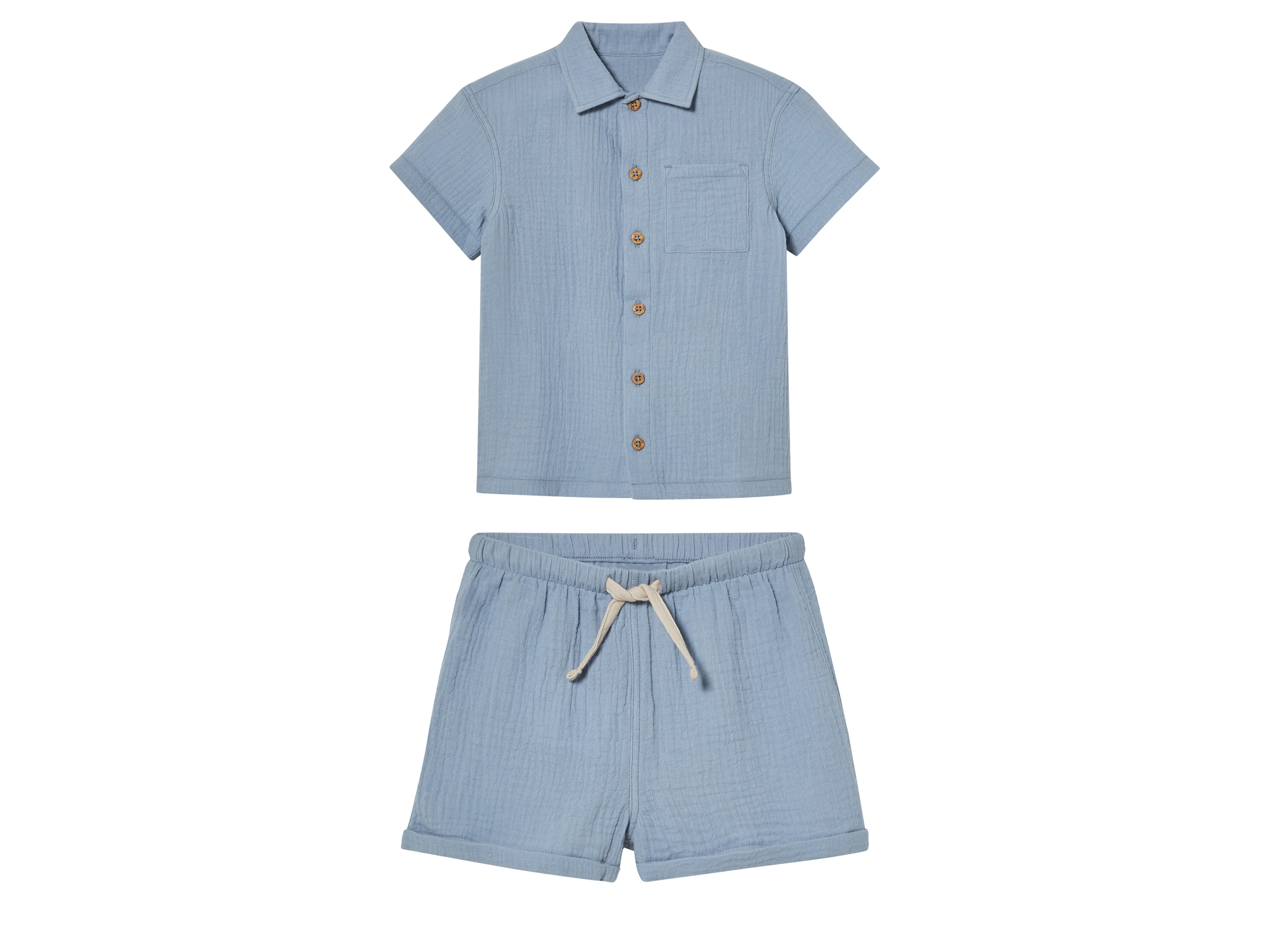 lupilu® Ensemble en mousseline enfant (bleu, 2-4 ans)