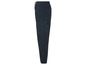 Pantalon cargo bleu foncé avec plusieurs poches.