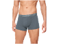Caleçon boxer gris pour homme avec ceinture élastique et texte.