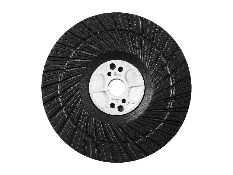 Disque abrasif noir pour ponçage.