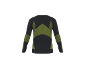 Haut de sport à manches longues noir et vert avec motifs géométriques