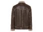 Veste en daim marron avec doublure en fourrure