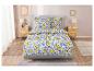 Parure de lit et taies d'oreiller, motif citron italien.