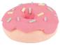 Un donut rose avec des pépites colorées