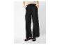 Pantalon large noir pour femme avec cordon de serrage et sandales