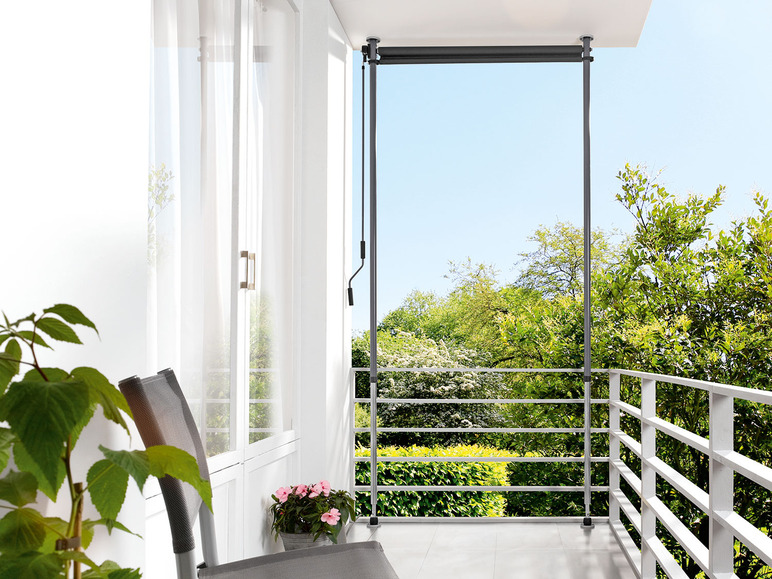 Aller en mode plein écran : LIVARNO home Store vertical de balcon avec manivelle, 1,2 x 2-3 m, anthracite - Image 4