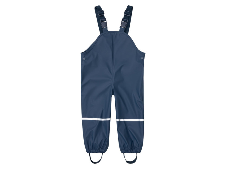 Salopette imperméable bleue pour enfant.