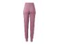 Pantalon de jogging rose pour femme avec taille côtelée, vue arrière