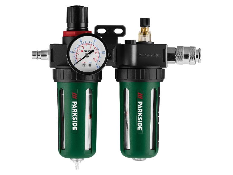 Filtre et lubrificateur d'air comprimé PARKSIDE avec manomètre