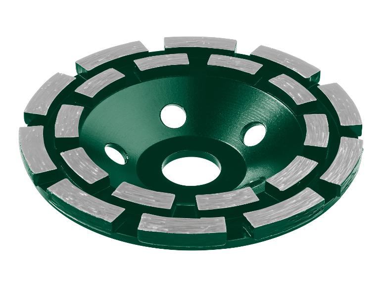 Disque de meulage diamanté vert avec segments de meulage argentés